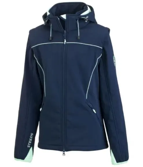kurtka Steeds Liane, r. 140 cm, granatowaa, młodzieżowa, softshell, 2w1, bdb – zdjęcie 1