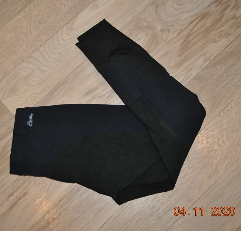 bryczesy Equilibre Super-Stretch, r. 36, granatowe, pełny lej, damskie, bdb - zdjęcie 2