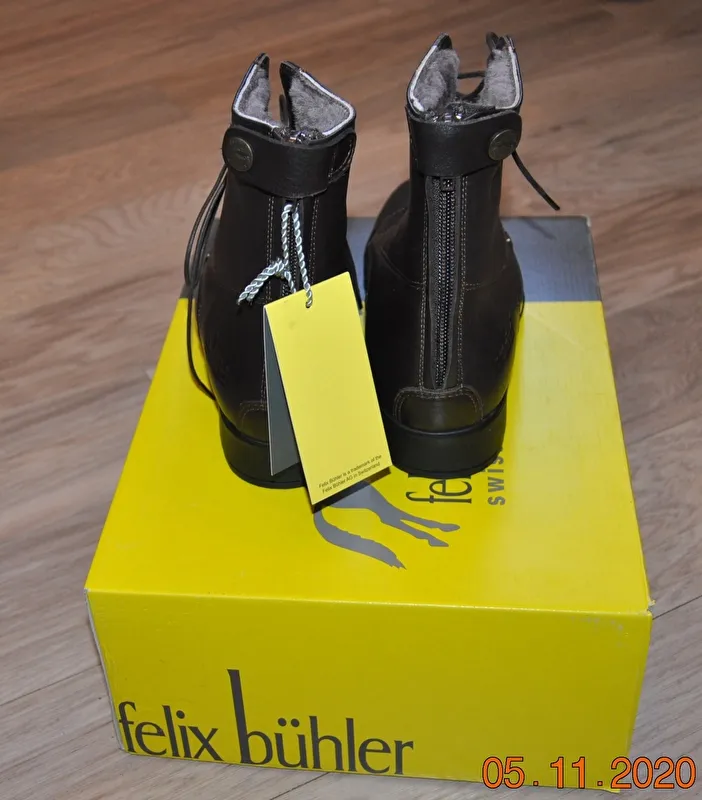 sztyblety Felix Buhler Torino II, czekoladowe, r. 36, skórzane, zimowe, ocieplane, Nowe - zdjęcie 5