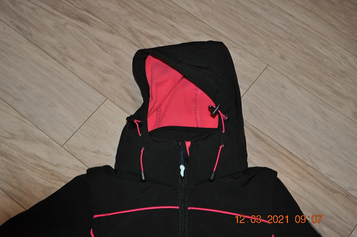 kurtka Steeds Liane, r. 128 cm, czarna, młodzieżowa, softshell, 2w1, bdb - zdjęcie 5