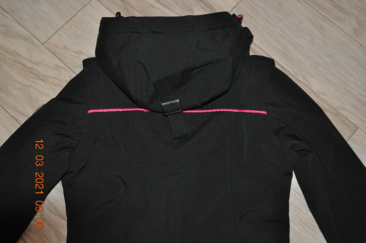 kurtka Steeds Liane, r. 128 cm, czarna, młodzieżowa, softshell, 2w1, bdb - zdjęcie 9