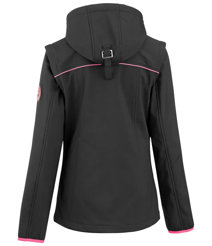 kurtka Steeds Liane, r. 152 cm, czarna, młodzieżowa, softshell, 2w1, bdb (2) - zdjęcie 2