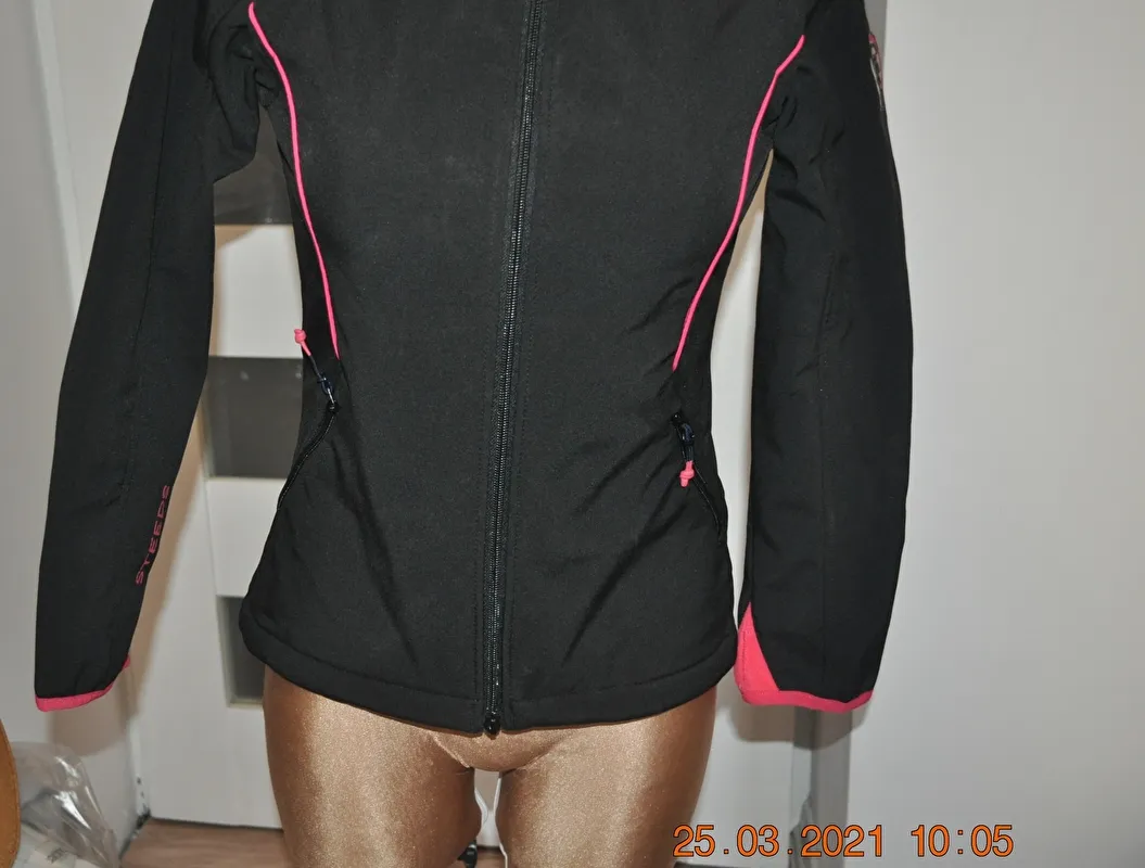 kurtka Steeds Liane, r. 152 cm, czarna, młodzieżowa, softshell, 2w1, bdb (2) - zdjęcie 6