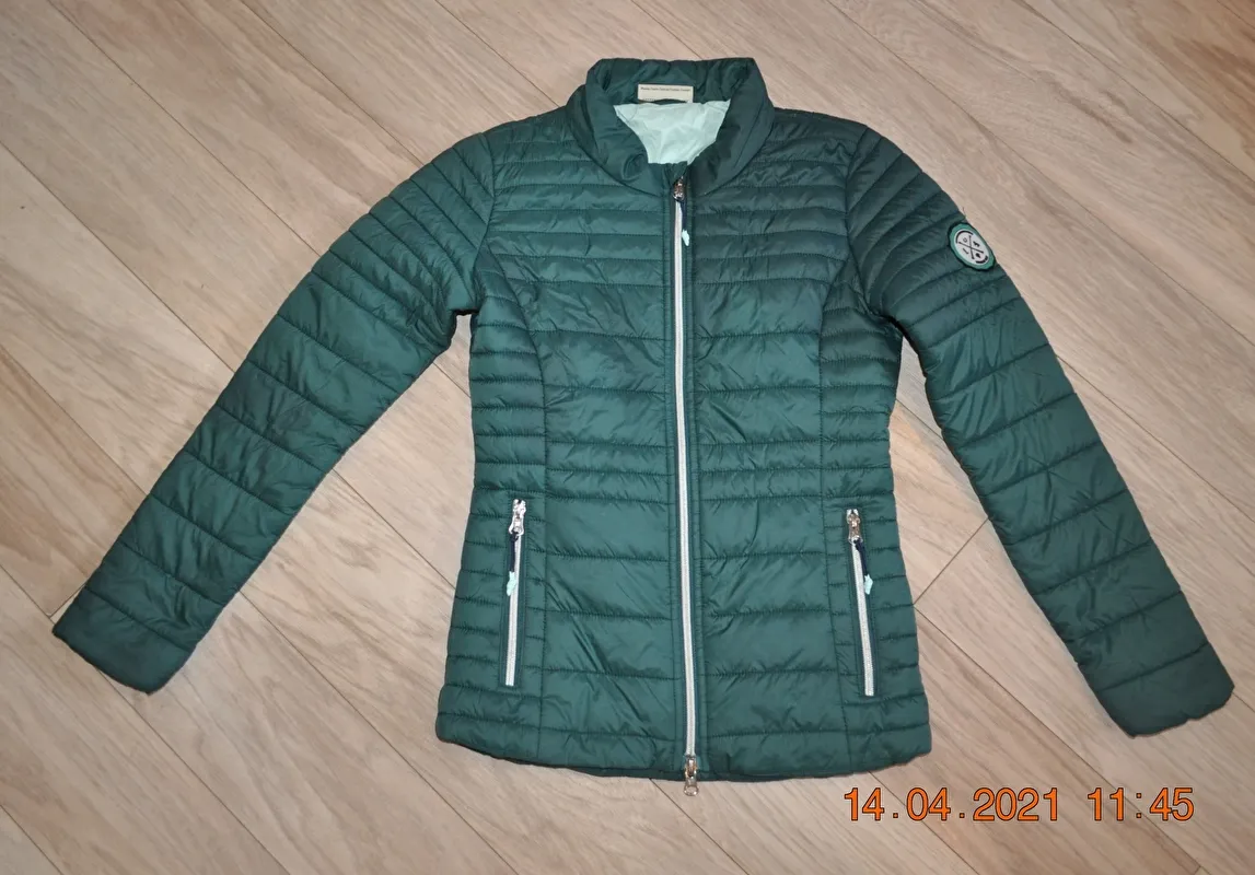kurtka Steeds Gesine, r. 140 cm, młodzieżowa, zielona, przejściowa, db (1) - zdjęcie 2