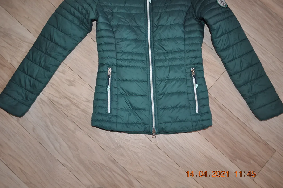 kurtka Steeds Gesine, r. 140 cm, młodzieżowa, zielona, przejściowa, db (1) - zdjęcie 4