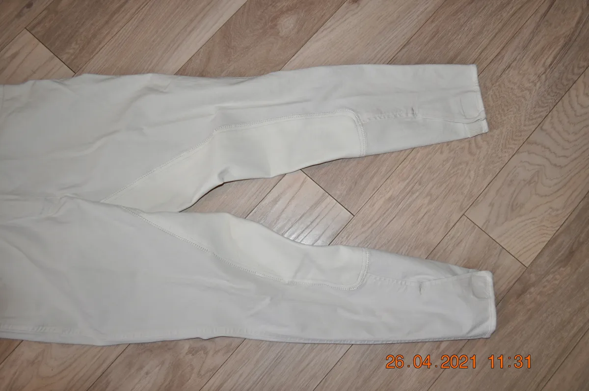 bryczesy Equilibre, r. 40, białe, pełny lej, damskie, bdb(1) - zdjęcie 4
