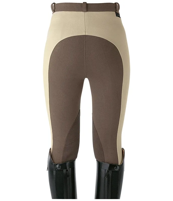 bryczesy Equilibre Cora, r. 170 cm, brązowo-beżowe, lej kolanowy, młodzieżowe, bdb – zdjęcie 1