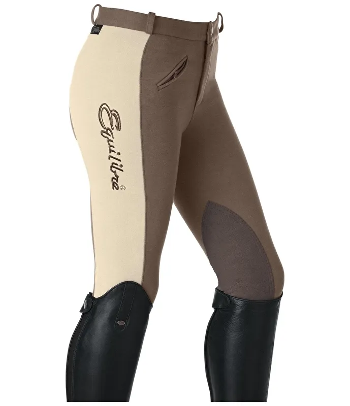 bryczesy Equilibre Cora, r. 170 cm, brązowo-beżowe, lej kolanowy, młodzieżowe, bdb – zdjęcie 3