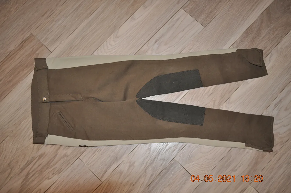bryczesy Equilibre Cora, r. 170 cm, brązowo-beżowe, lej kolanowy, młodzieżowe, bdb – zdjęcie 5