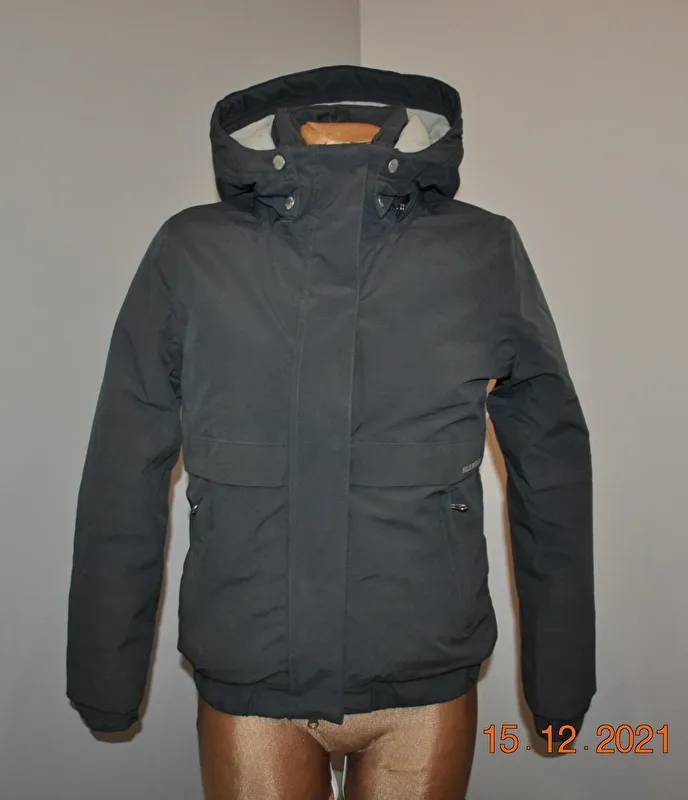 kurtka Felix Buhler Marley, r. 152 cm, niebieska(  graublau), zimowa, z kapturem, bdb, z wadą - zdjęcie 3