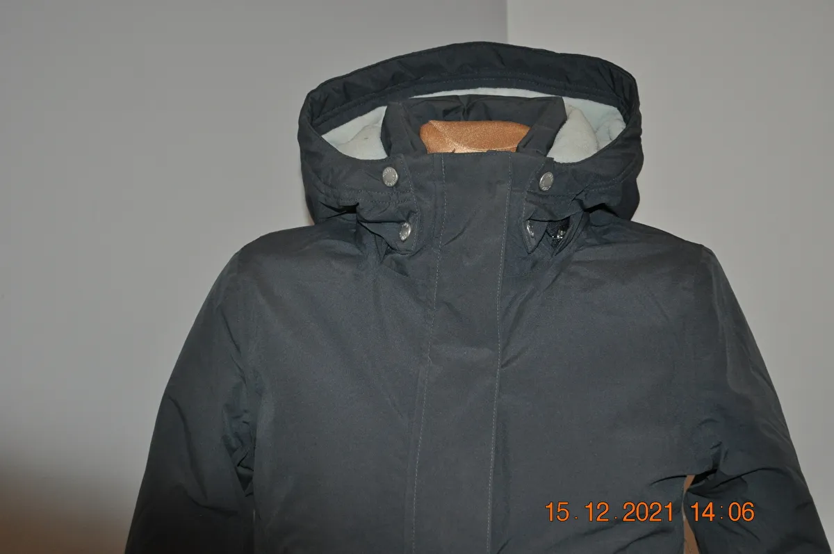 kurtka Felix Buhler Marley, r. 152 cm, niebieska(  graublau), zimowa, z kapturem, bdb, z wadą - zdjęcie 4