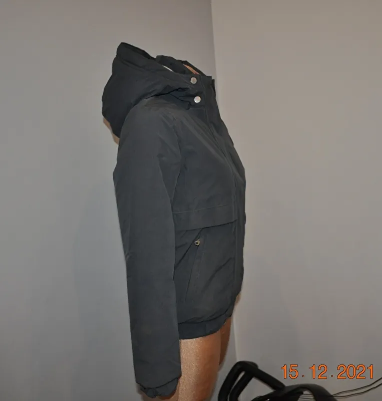 kurtka Felix Buhler Marley, r. 152 cm, niebieska(  graublau), zimowa, z kapturem, bdb, z wadą - zdjęcie 9