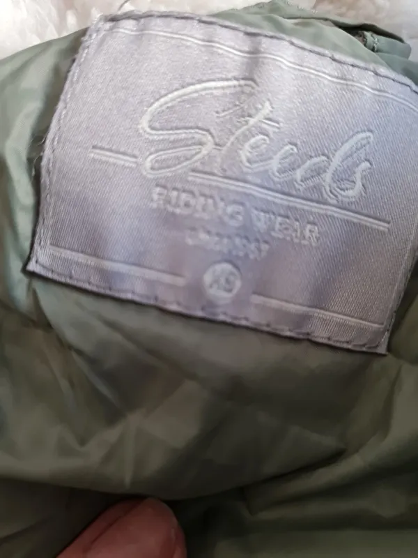 kurtka, bluza Steeds Lexi, r. XS biało- zielona, z kapturem, z pluszowego futra, bdb - zdjęcie 8