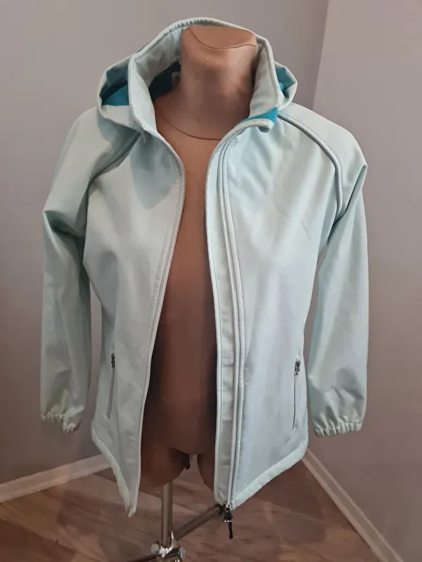 kurtka Steeds Sadie, r. 164 cm, młodzieżowa, softshell, miętowa, bdb z wadą (1) - zdjęcie 8