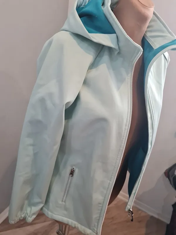 kurtka Steeds Sadie, r. 164 cm, młodzieżowa, softshell, miętowa, bdb z wadą (1) - zdjęcie 7
