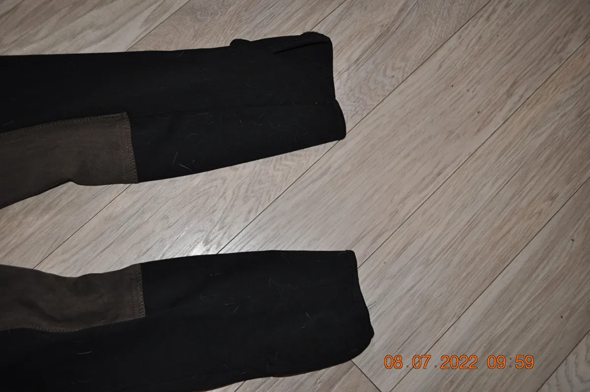 bryczesy Equilibre Super-Stretch Two Tone, r. 42, czarno-brązowe (schwarz), pełny lej, damskie, stan bdb – zdjęcie 6