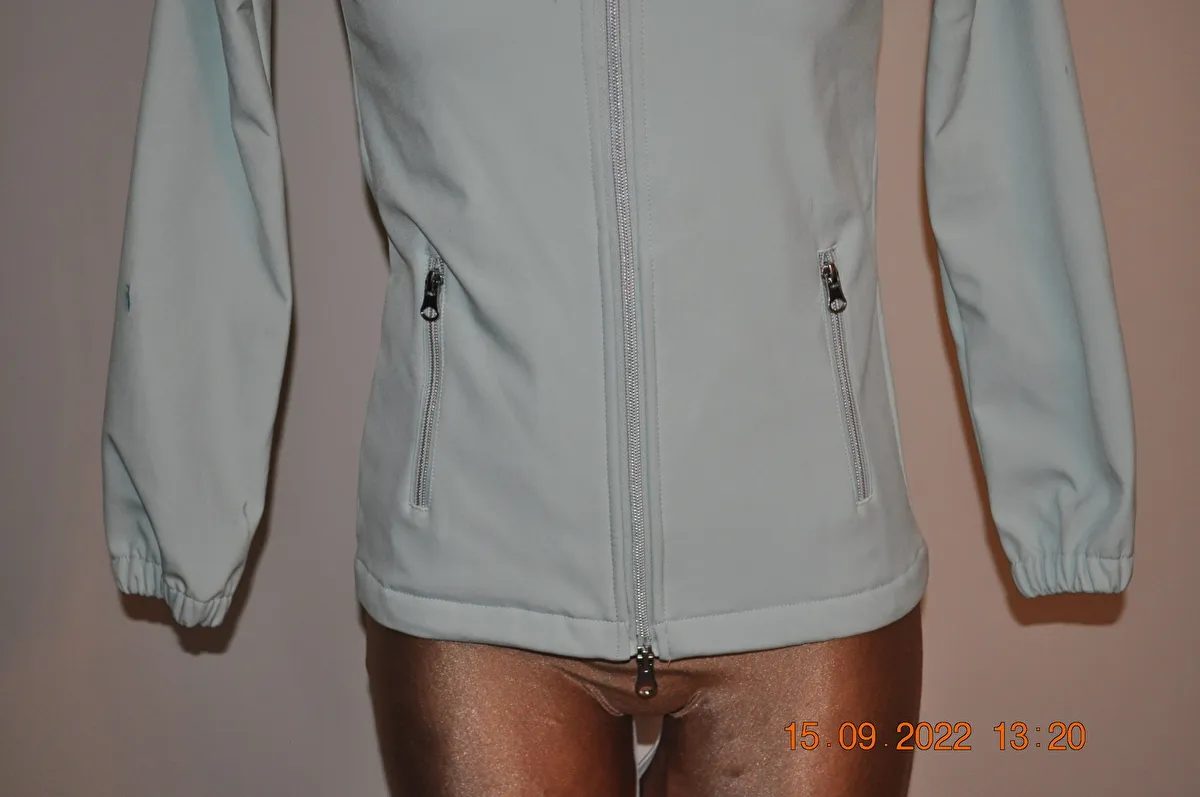 kurtka Steeds Sadie, r. 128 cm, młodzieżowa, softshell, miętowa, bdb z wadą - zdjęcie 4