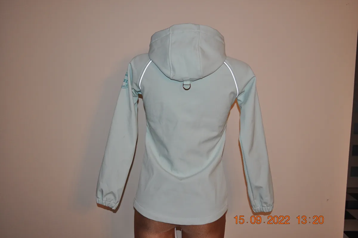 kurtka Steeds Sadie, r. 128 cm, młodzieżowa, softshell, miętowa, bdb z wadą - zdjęcie 7