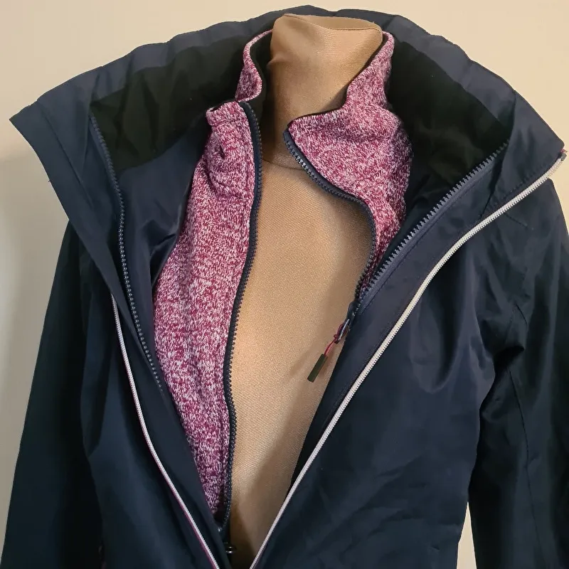 kurtka 3w1 damska CMP Gloria Jacket, r. S, granatowo-różowa, ocieplana ,bdb - zdjęcie 6