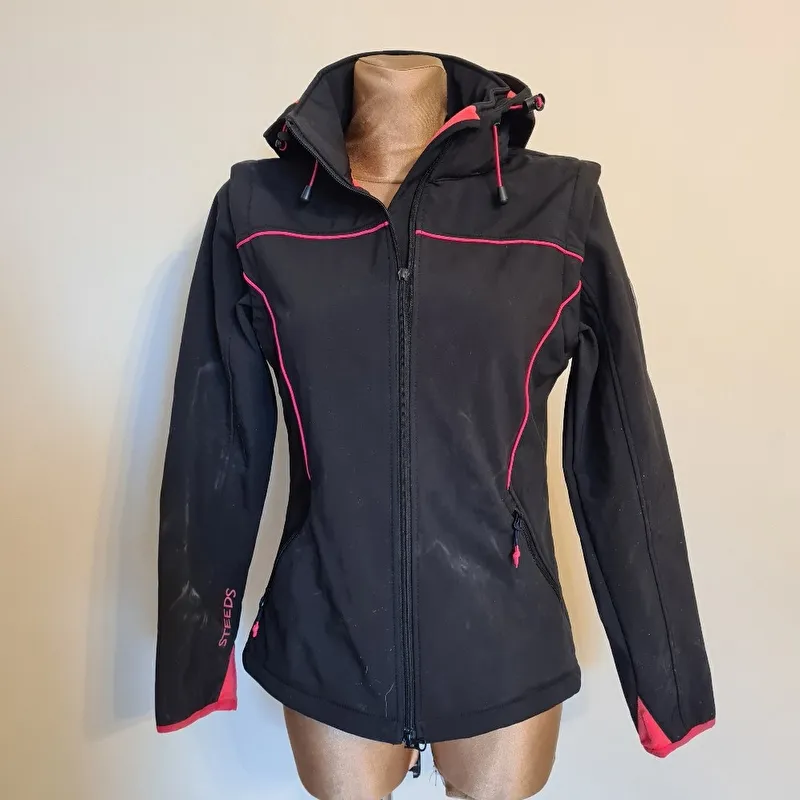 kurtka Steeds Liane, r. 176 cm, czarna, młodzieżowa, softshell, 2w1, bdb (3) - zdjęcie 4