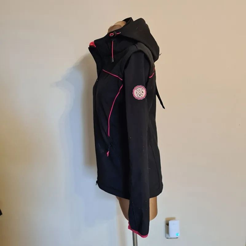kurtka Steeds Liane, r. 176 cm, czarna, młodzieżowa, softshell, 2w1, bdb (3) - zdjęcie 5