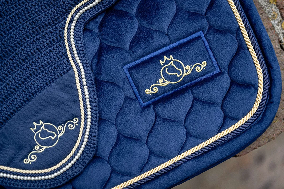 Czaprak DL ujedzeniowy Night Blue Velvet granatowy – zdjęcie 4