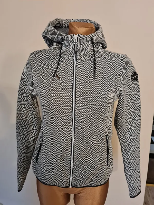 bluza Icepeak Adriana, r. S, czarno-biała, bdb(1) - zdjęcie 8