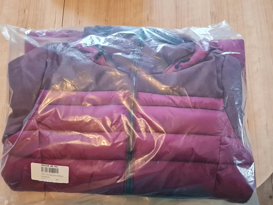 kurtka CMP, r. 38, aubergine, zimowa, wodoodporna, wiatroszczelna, sofshell, NOWA – zdjęcie 2