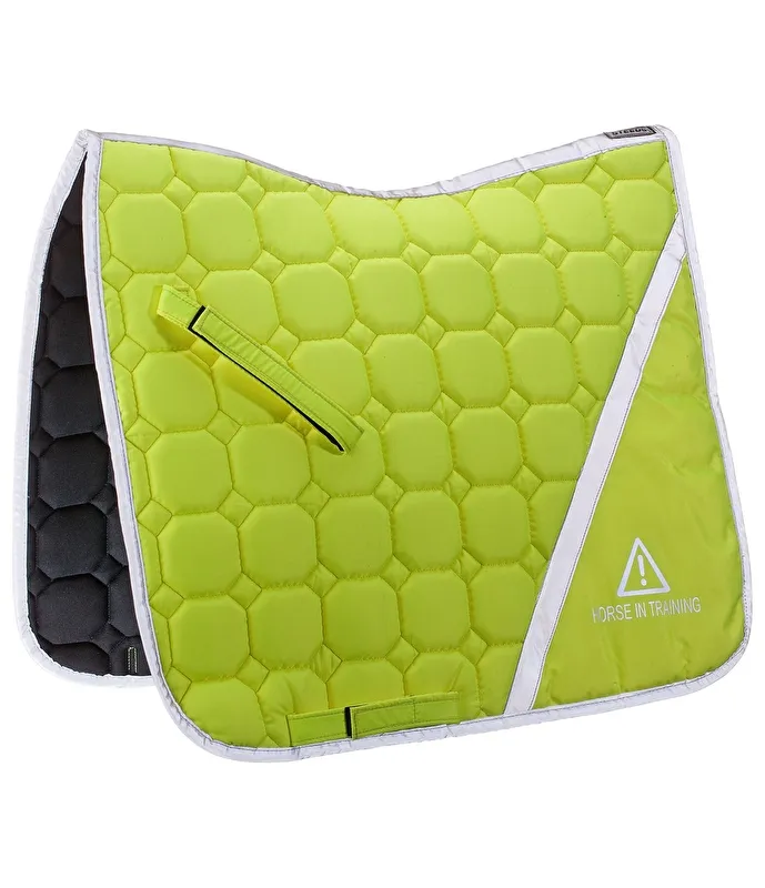 czaprak Reflex Neon Bright, gelb, DR ujeżdżeniowy, odblaskowy, NOWY - zdjęcie 1