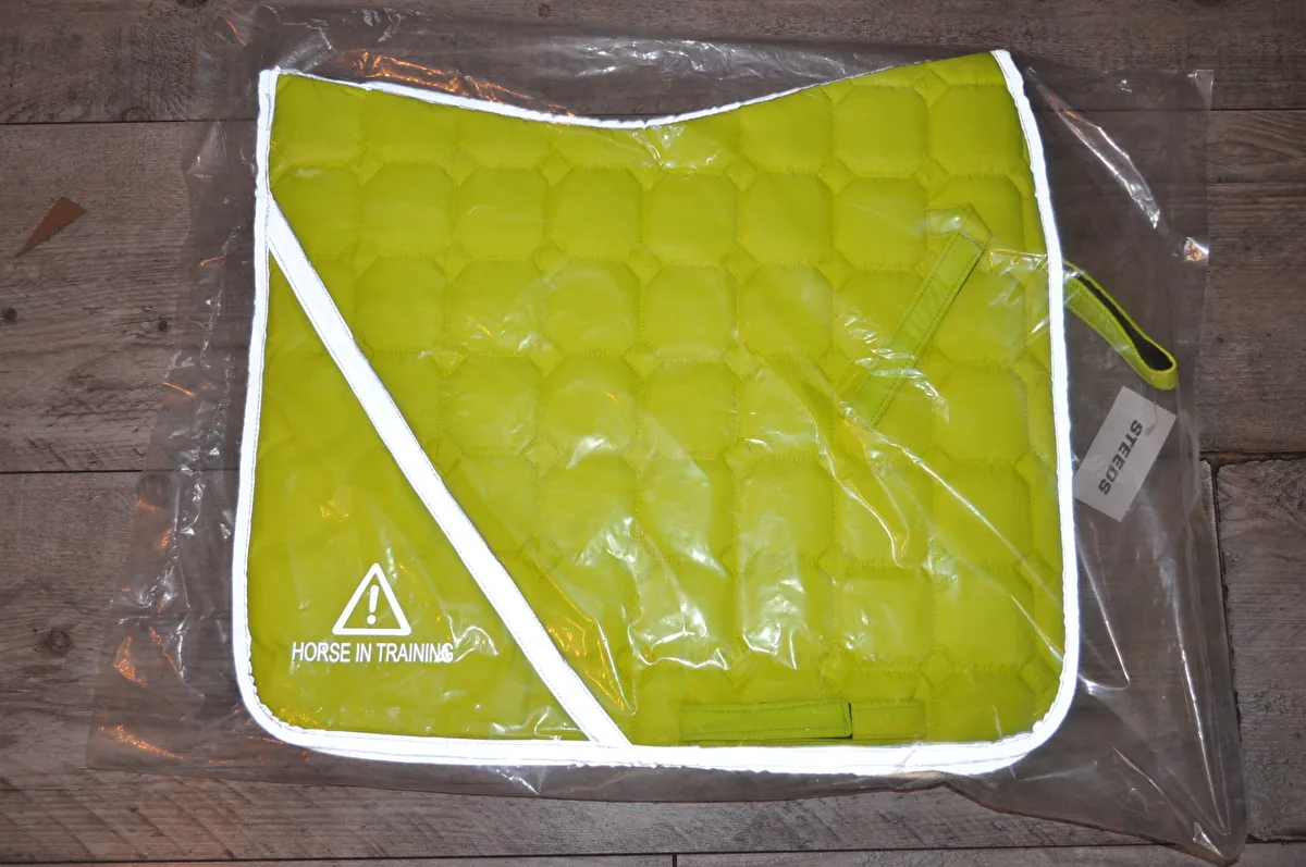 czaprak Reflex Neon Bright, gelb, DR ujeżdżeniowy, odblaskowy, NOWY - zdjęcie 3
