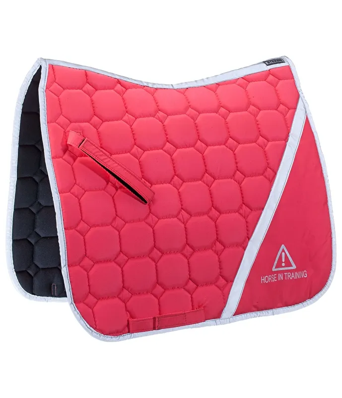czaprak Reflex Neon Bright, pink, DR ujeżdżeniowy, odblaskowy, NOWY - zdjęcie 1