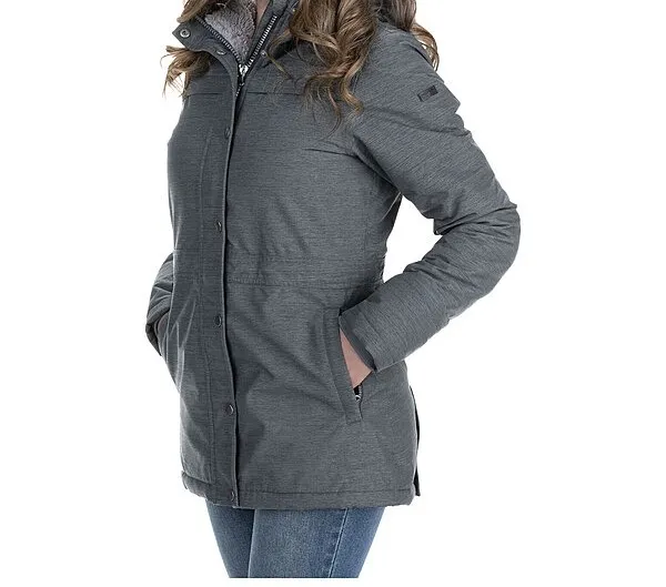 kurtka, parka Stonedeek, r. 140 cm, szara, młodzieżowa, dziecięca, z kapturem, zimowa, z futerkiem, jak nowa, z wadą - zdjęcie 1