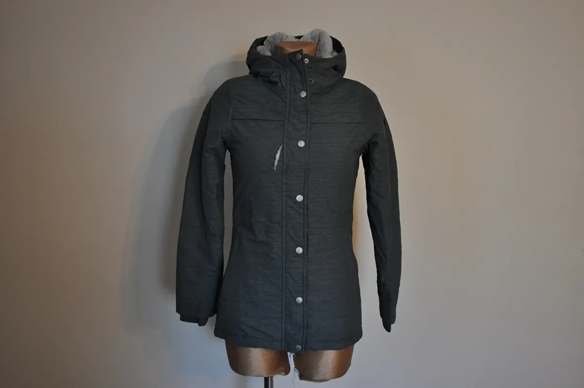 kurtka, parka Stonedeek, r. 140 cm, szara, młodzieżowa, dziecięca, z kapturem, zimowa, z futerkiem, jak nowa, z wadą - zdjęcie 2