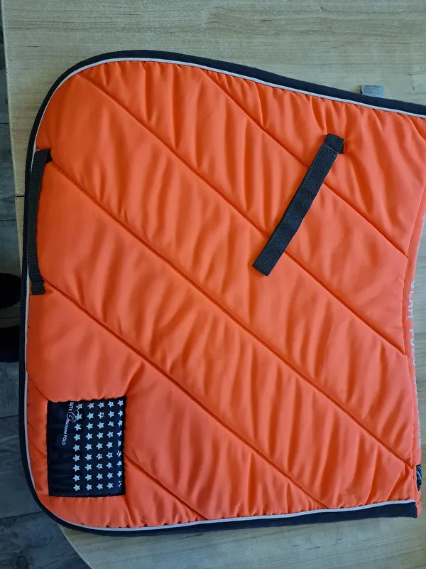 czaprak Hv Polo, DR, neon pomarańcz, ujeżdżeniowy, NOWY - zdjęcie 1