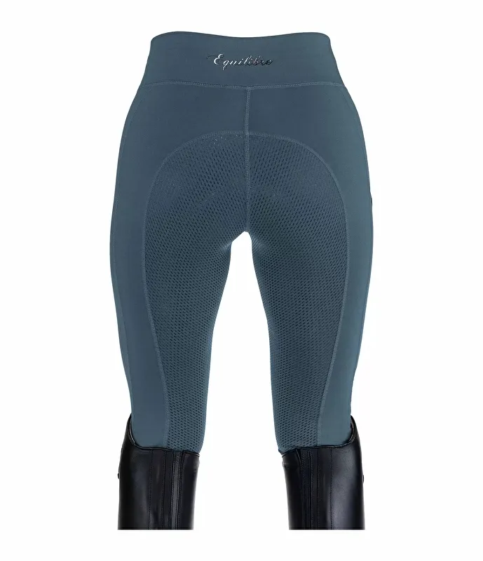 bryczesy Equilibre Nahla, r. 34, niebieskie, legginsy, pełny lej, jak nowe - zdjęcie 1