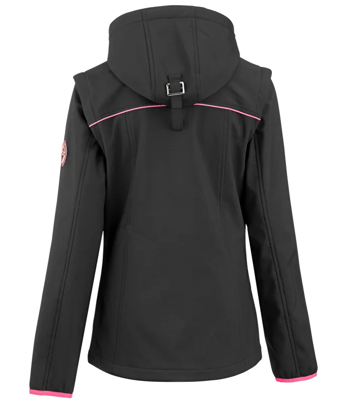 kurtka Steeds Liane, r. 164 cm, czarna, młodzieżowa, softshell, 2w1, jak nowa - zdjęcie 2