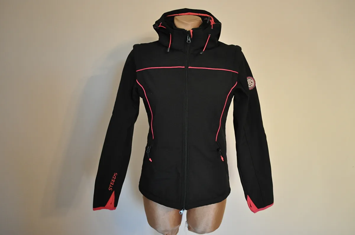 kurtka Steeds Liane, r. 164 cm, czarna, młodzieżowa, softshell, 2w1, jak nowa - zdjęcie 3