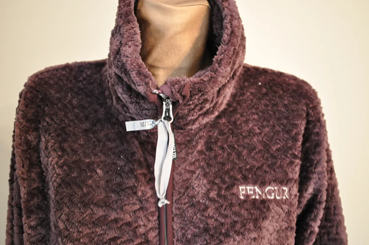 kurtka, bluza Fengur Svala, r. XL , śliwkowa, polarowa, damska,bdb - zdjęcie 5