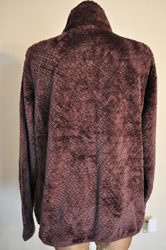 kurtka, bluza Fengur Svala, r. XL , śliwkowa, polarowa, damska,bdb - zdjęcie 7