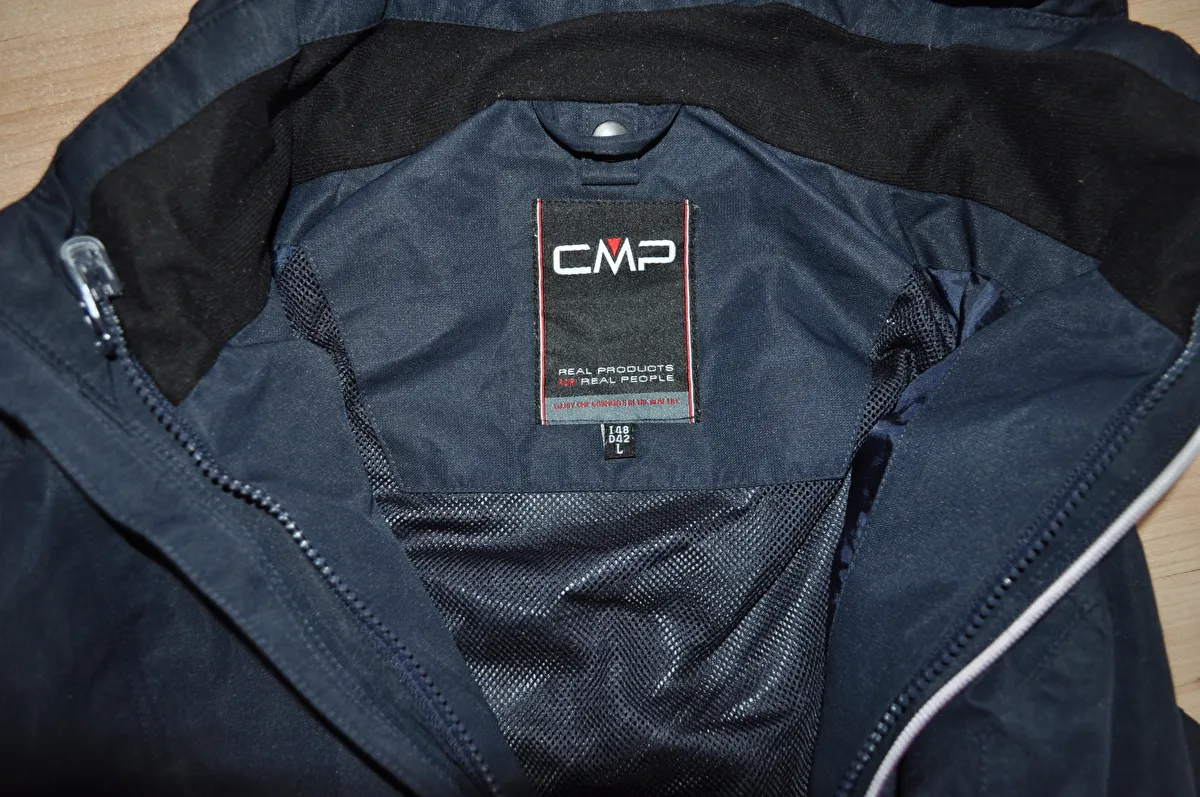 kurtka CMP, granatowa, r. 42 (L), z kapturem, przejściowa, damska, bdb - zdjęcie 8