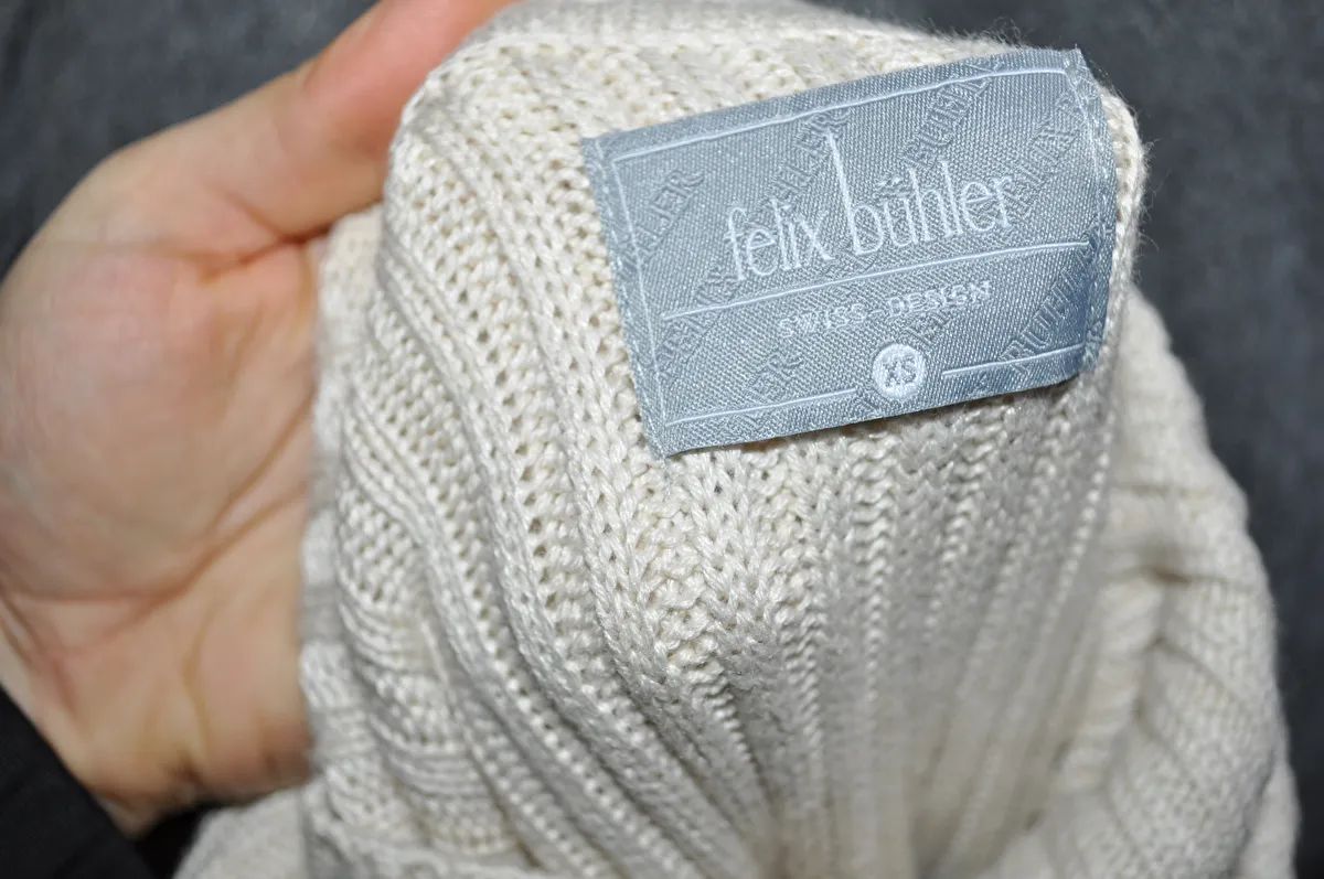sweter z golfem Felix Bühler Lilah, r. XS , kremowy , bdb - zdjęcie 10