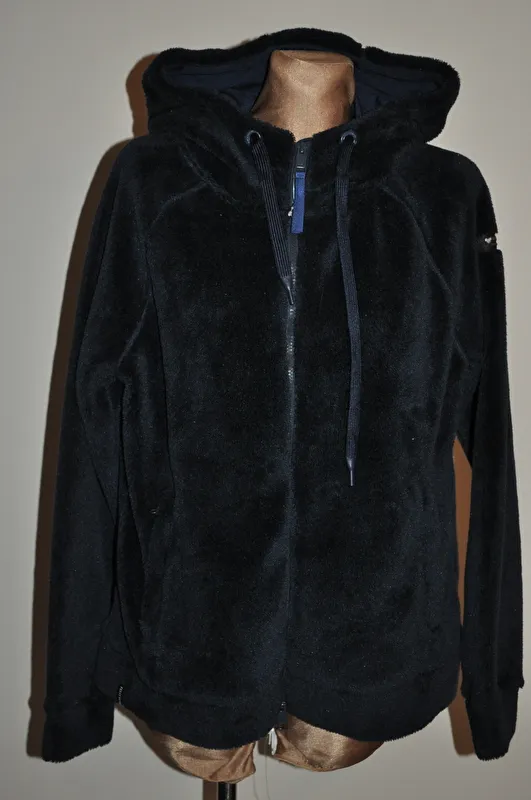 kurtka Felix Buhler Lucie, r. XL, granatowa, futrzana, bdb – zdjęcie 2