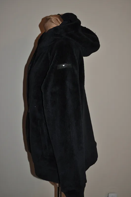 kurtka Felix Buhler Lucie, r. XL, granatowa, futrzana, bdb – zdjęcie 3