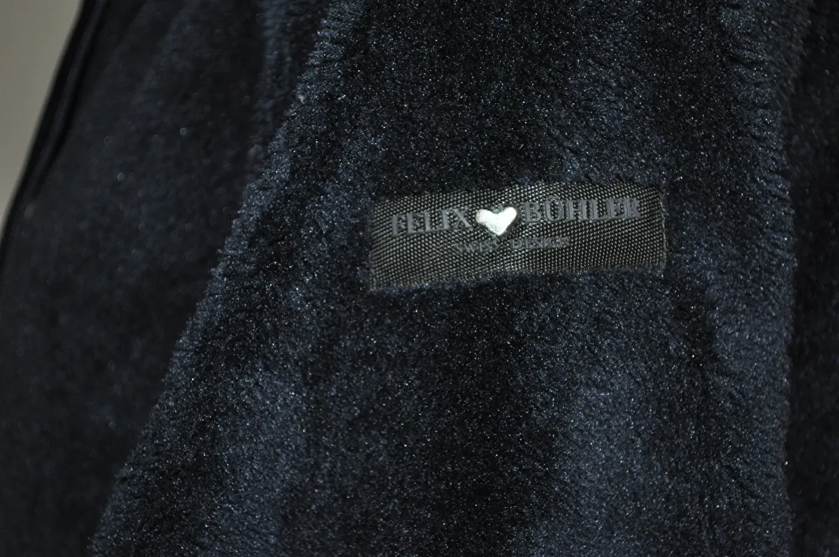 kurtka Felix Buhler Lucie, r. XL, granatowa, futrzana, bdb – zdjęcie 4