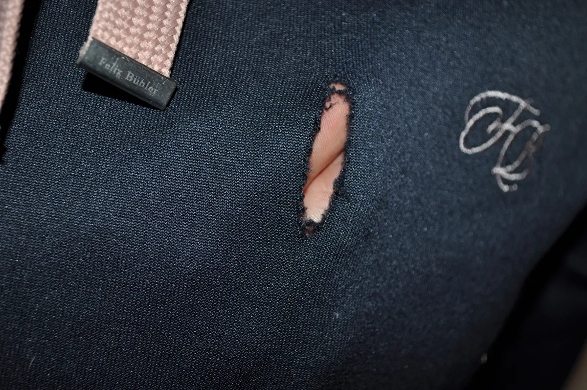 bluza Felix Buhler Lilou, r. S , granatowa, z katurem, bdb z wadą - zdjęcie 5