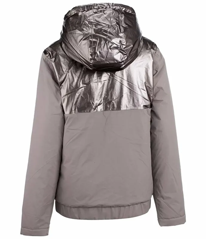 kurtka Steeds Maisie, r. 128 cm ,szara, młodzieżowa, z kapturem, młodzieżowa, bdb z wadą - zdjęcie 2