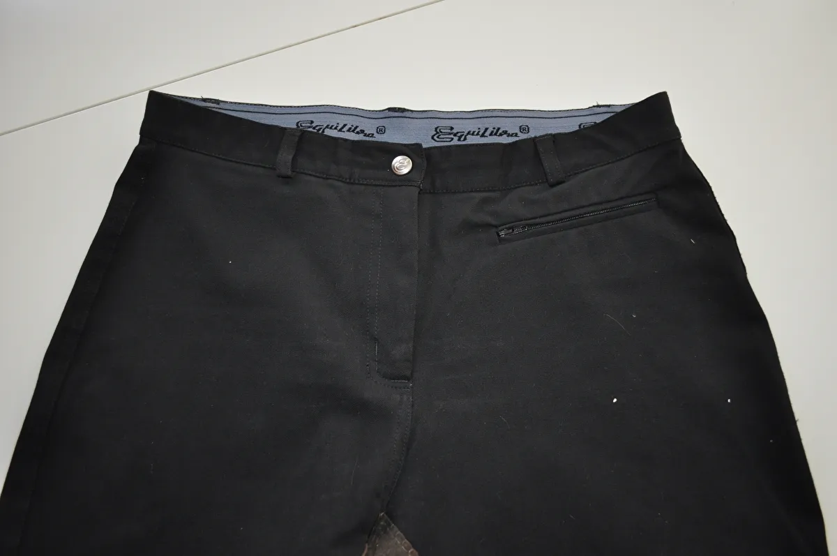 bryczesy Equilibre Super-Stretch, jodhpur, r. 42 , czarne, pełny lej, używane - zdjęcie 3