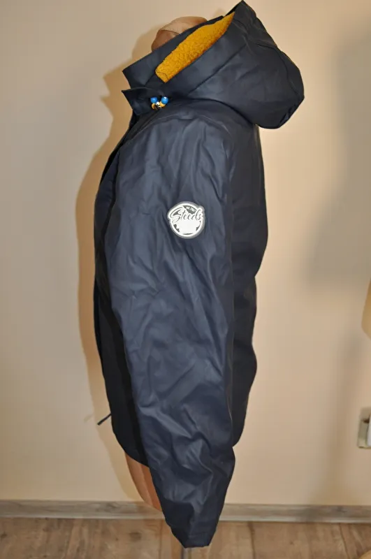 kurtka STEEDS  Sealy , r. 158/164 cm , granatowa, młodzieżowa, ocieplana, wodoodporna, bdb z wadą - zdjęcie 7