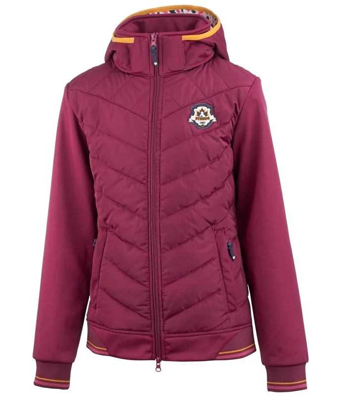 kurtka Steeds Tine , r. 140 cm , bordowo-różowa, SOFTSHELL, bdb z wadą - zdjęcie 1