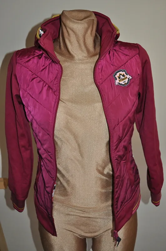 kurtka Steeds Tine , r. 140 cm , bordowo-różowa, SOFTSHELL, bdb z wadą - zdjęcie 4